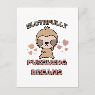 Kawaii Sloth Animal Pun Enclosure Card
