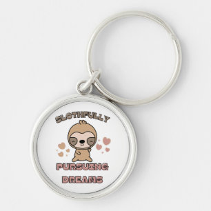 Kawaii Sloth Animal Pun Key Ring