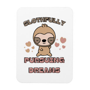 Kawaii Sloth Animal Pun Magnet
