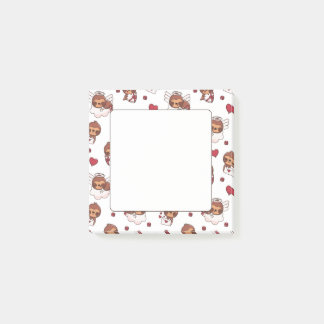 Kawaii Sloth Cupid Pattern Post-it Notes