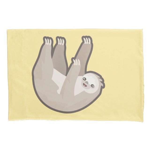 Kawaii Sloth Pillowcase (Front)