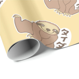 Kawaii Sloth Wrapping Paper