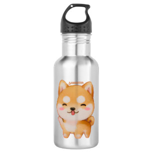 Kawaii Smiling Cartoon-Style Shiba Inu 532 Ml Water Bottle