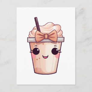 Kawaii Smiling Frappe Postcard