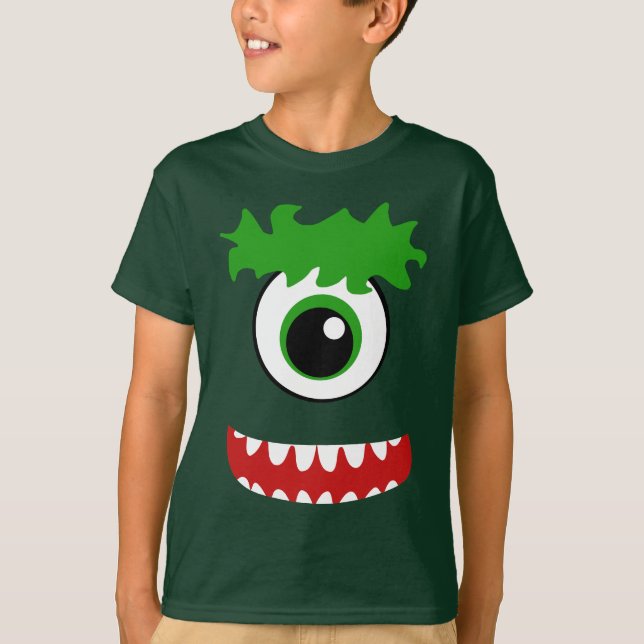 Kawaii Smiling One Eyed Monster T-Shirt (Front)