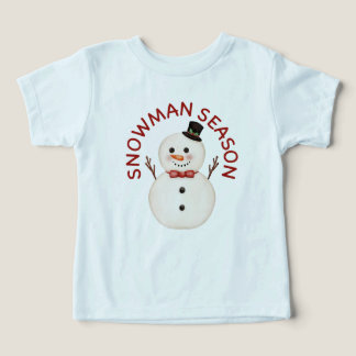 Kawaii Snowman Season Toddlers T-Shirt