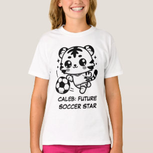 Kawaii Soccer Tiger  T-Shirt