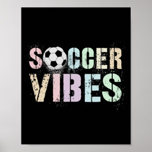 Kawaii Soccer Vibes Score Princess Goal Kids Women Poster