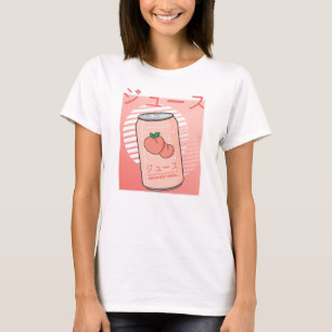 Kawaii Soft Drink Aesthetics Japanese Peach Juice T-Shirt