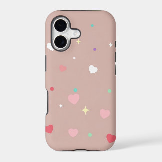 Kawaii Soft Hearts & Sparkles Seamless Phone Case