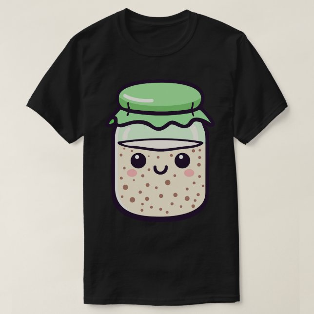 Kawaii Sourdough Starter T-Shirt (Design Front)