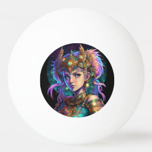 Kawaii Space Warrior Girl Ping Pong Ball
