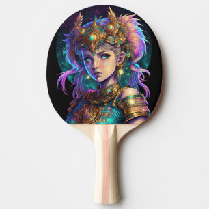 Kawaii Space Warrior Girl Ping Pong Paddle