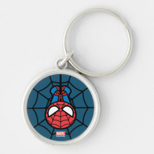 Kawaii Spider-Man Hanging Upside Down Key Ring