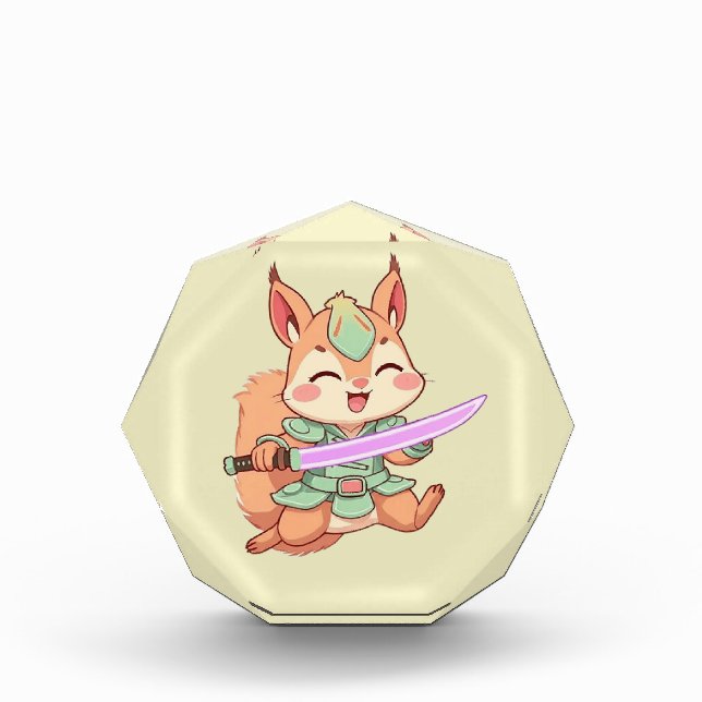 Kawaii Squirrel Samurai. Photo Block (Front)