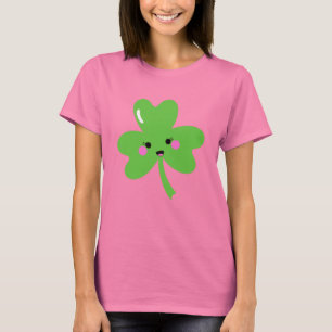 kawaii st patricks clover shamrock T-Shirt