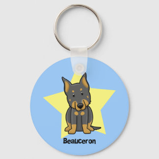 Kawaii Star Beauceron Key Ring