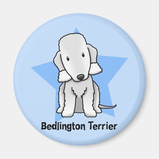 Kawaii Star Bedlington Terrier Magnet (Front)