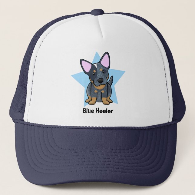 Kawaii Star Blue Heeler Trucker Hat (Front)