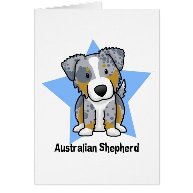Kawaii Star Blue Merle Australian Shepherd (Front)