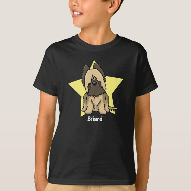 Kawaii Star Briard T-Shirt (Front)