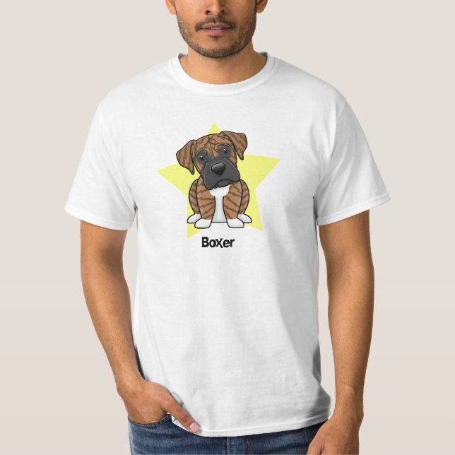 Kawaii Star Brindle Boxer T-Shirt (Front)