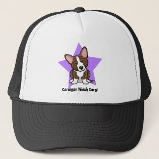 Kawaii Star Brindle Cardigan Welsh Corgi Trucker Hat