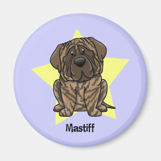 Kawaii Star Brindle Mastiff Magnet
