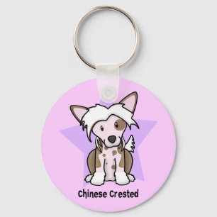 Kawaii Star Chinese Crested Key Ring