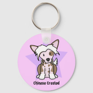 Kawaii Star Chinese Crested Key Ring