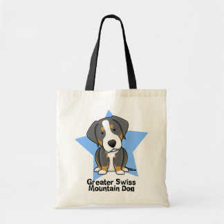 Kawaii Star Greater Swiss Mountain Dog Tote Bag