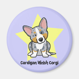 Kawaii Star Merle Cardigan Welsh Corgi Magnet