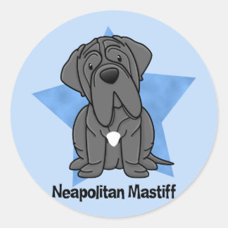 Kawaii Star Neapolitan Mastiff Classic Round Sticker