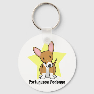 Kawaii Star Portuguese Podengo Keychain