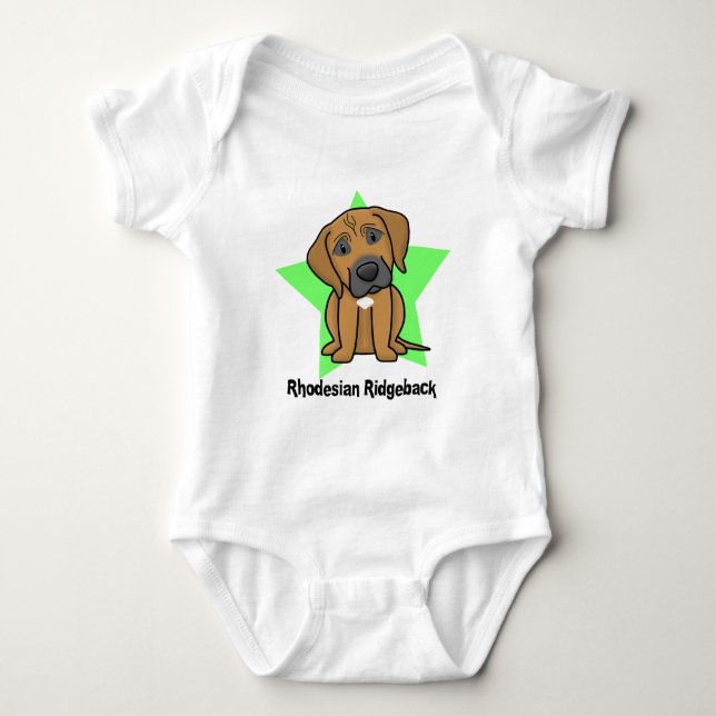 Kawaii Star Rhodesian Ridgeback Baby Creeper (Front)