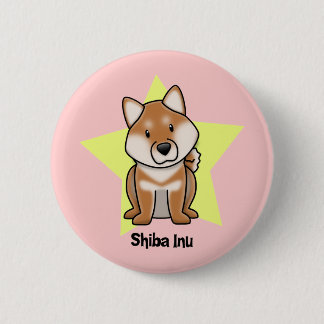 Kawaii Star Shiba Inu 6 Cm Round Badge