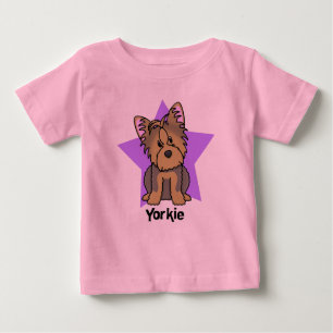 Kawaii Star Yorkshire Terrier Baby's Baby T-Shirt