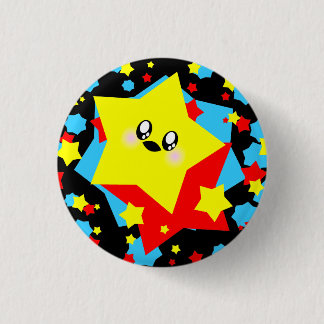 KAWAII STARS COSMIC BURST 3 CM ROUND BADGE