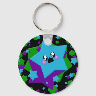 KAWAII STARS GALAXY BURST KEY RING