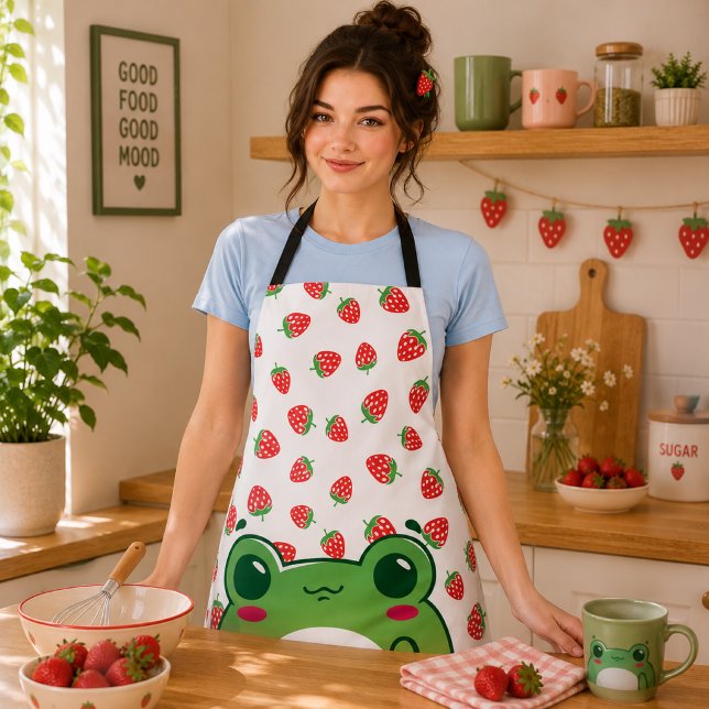 Kawaii Strawberry Frog Apron (Creator Uploaded)