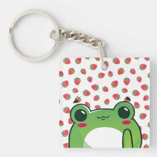 Kawaii Strawberry Frog Key Ring