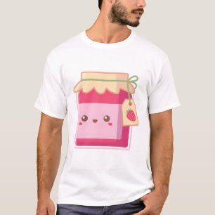 Kawaii Strawberry Jam Bottle T-Shirt