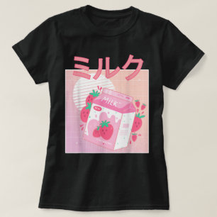 Kawaii Strawberry Milk Aesthetic T-Shirt