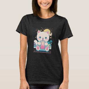 Kawaii Strawberry Milk Cat Cute Summer Aesthetic T-Shirt