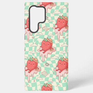 Kawaii Strawberry Picnic Pattern Samsung Galaxy Case