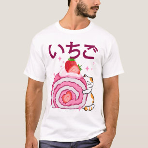 Kawaii Strawberry Roll Cake T-Shirt