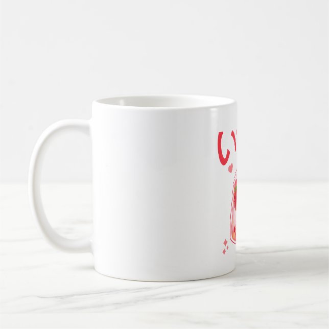 Kawaii Strawberry Tea Bag  Coffee Mug (Left)