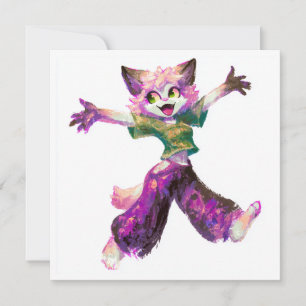 Kawaii Streetwear Chibi Invitation