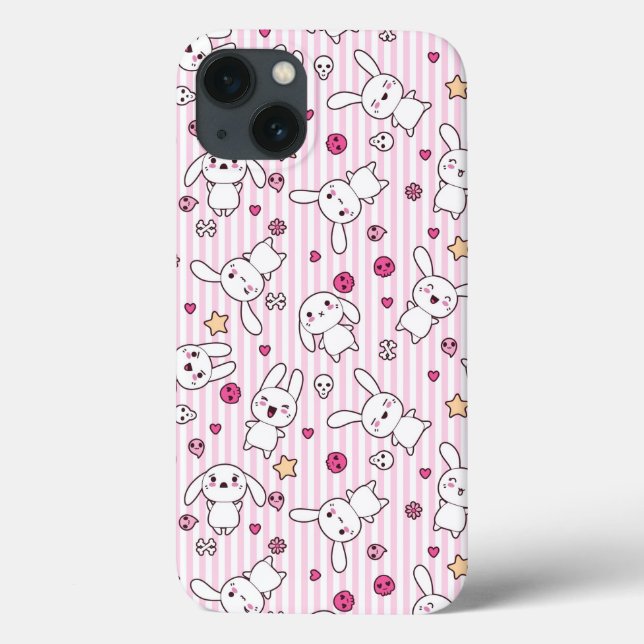 kawaii stripes pattern Case-Mate iPhone case (Back)