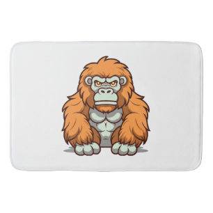 Kawaii-Style Graphic Design in Happy Hues Bath Mat